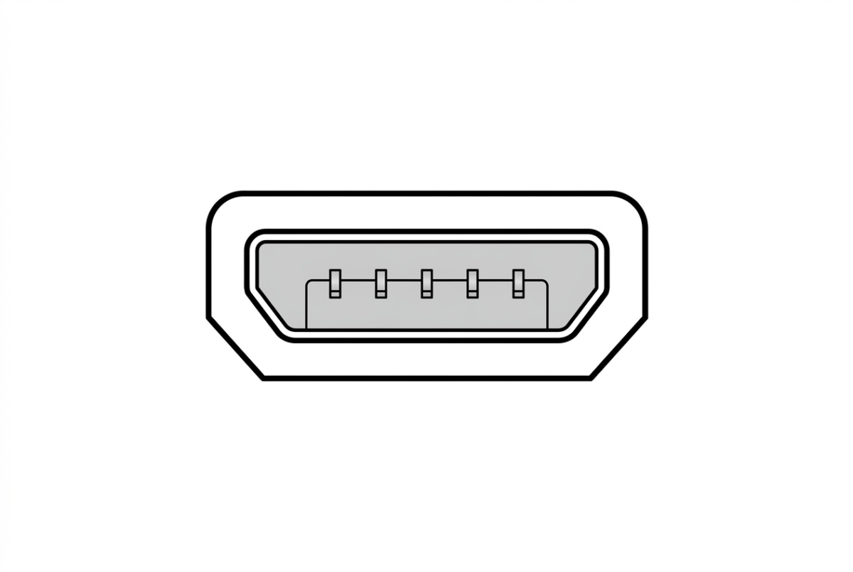 USB Micro-Bコネクタ断面図