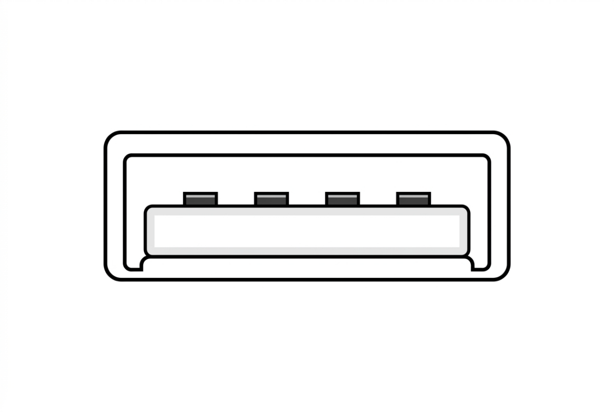 USB Type-Aコネクタ断面図