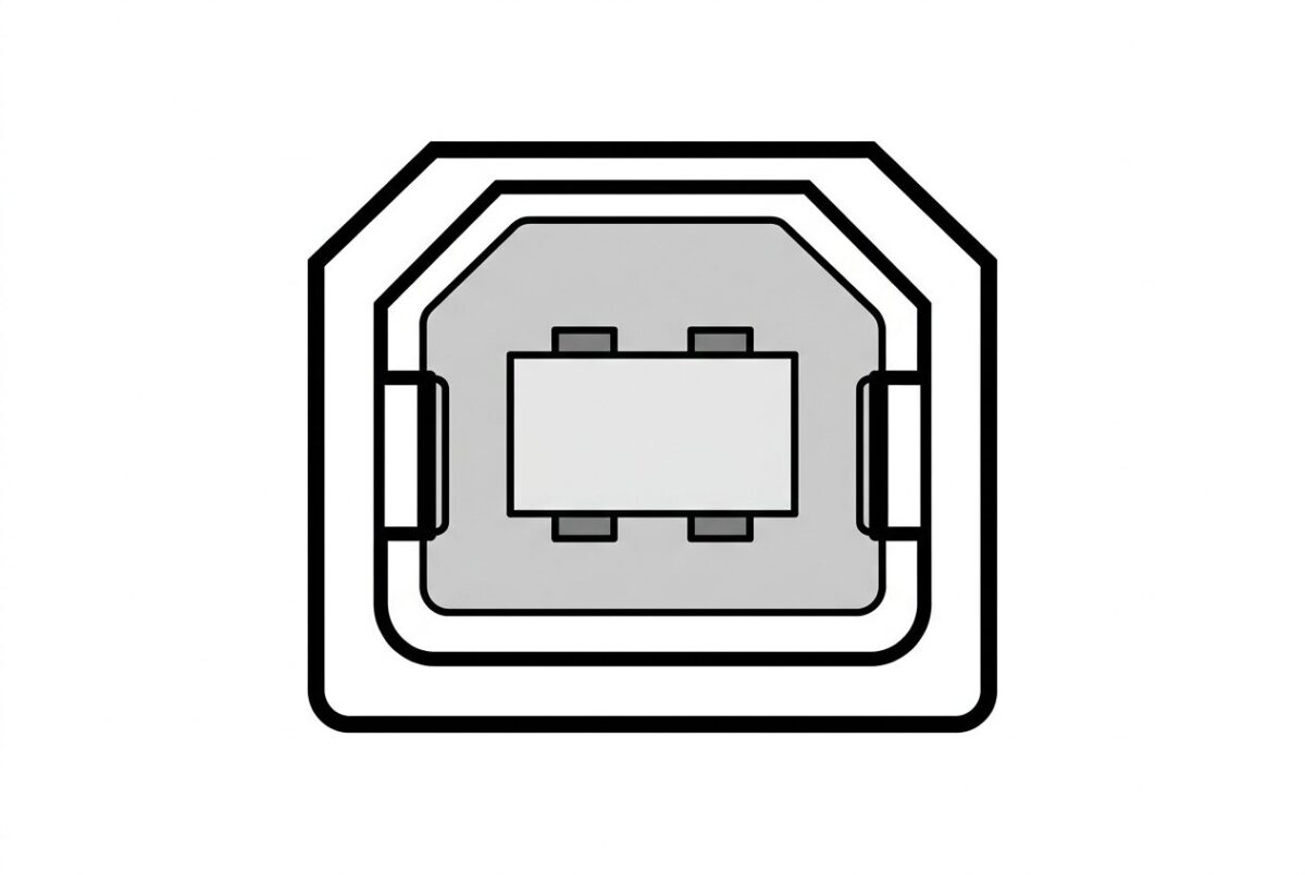 USB Type-Bコネクタ断面図