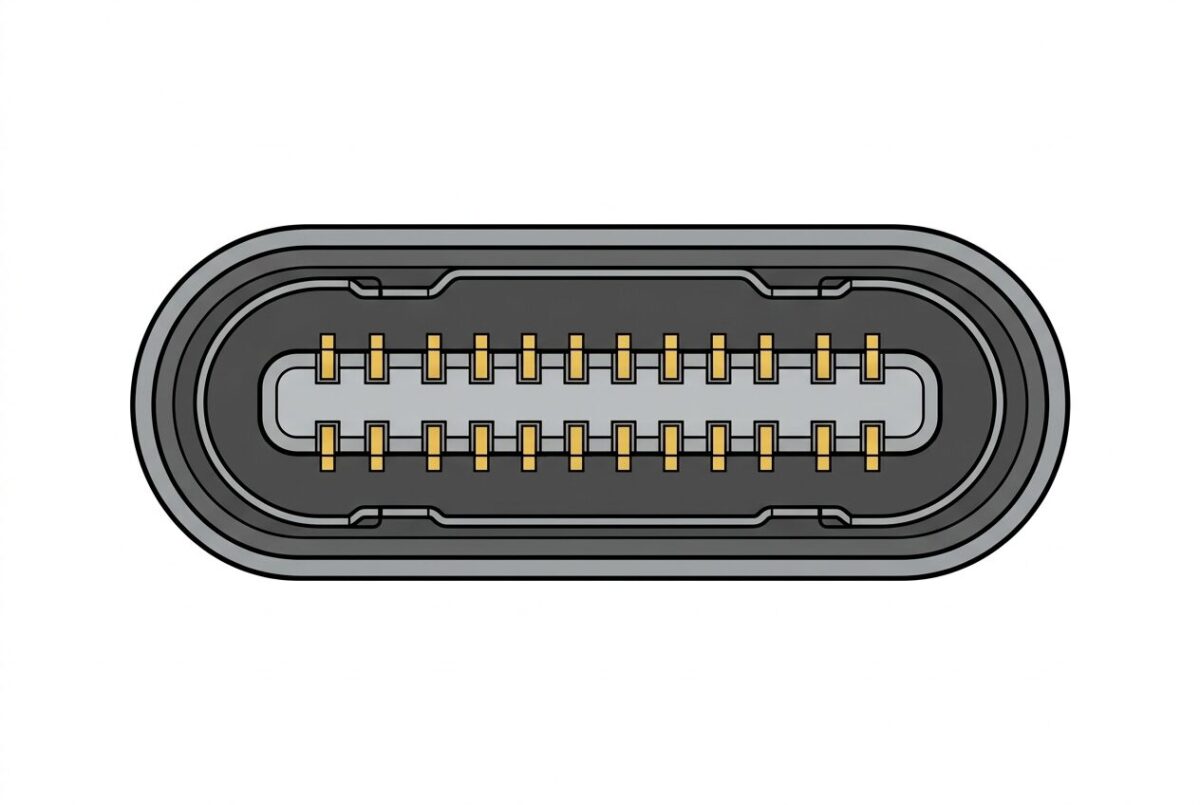USB Type-Cコネクタ断面図